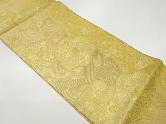 JAPANESE FUKURO OBI / WOVEN BUTTERFLY & FLOWER